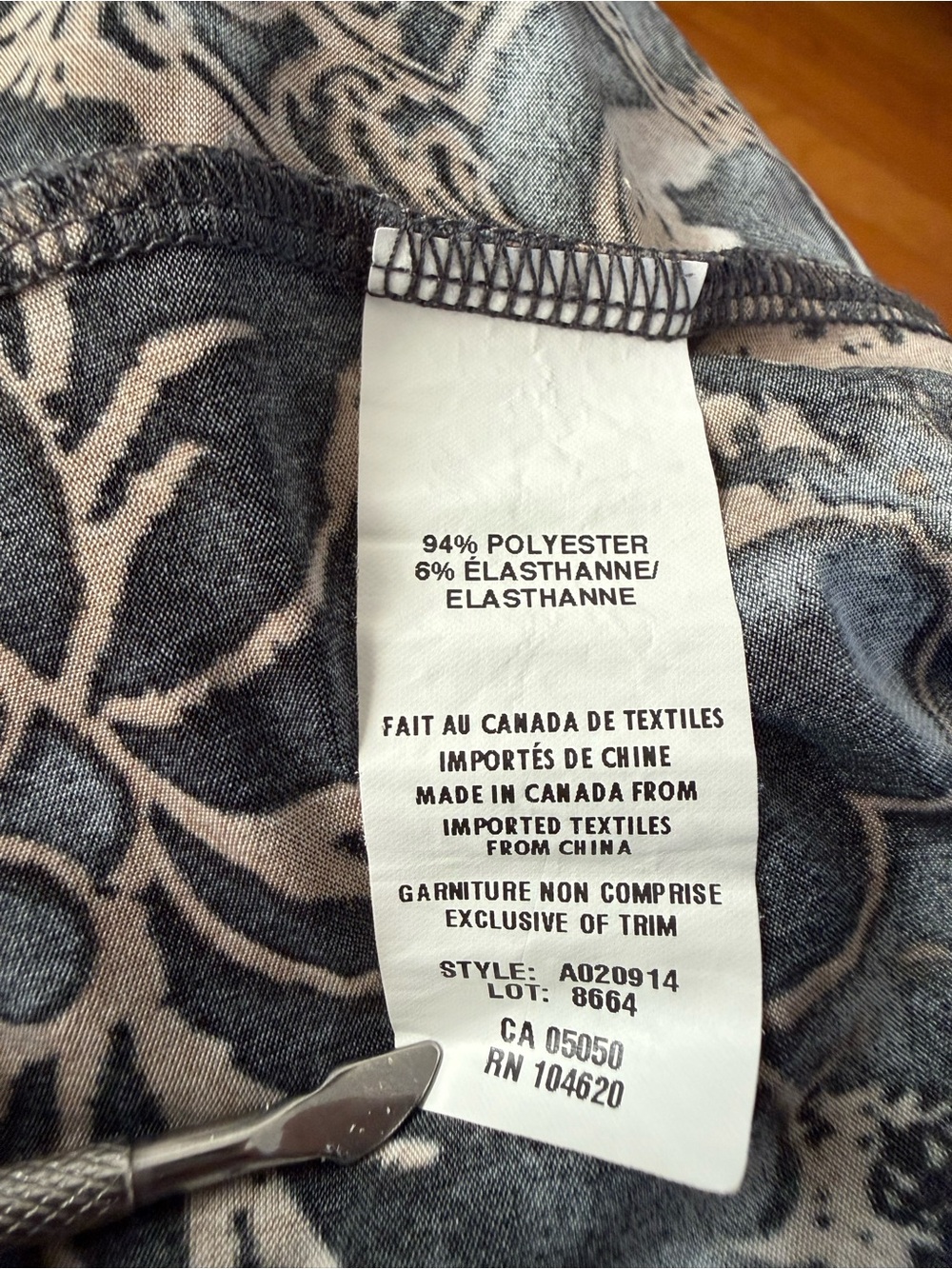 Jacob Off-Shoulder Floral Print Blouse - Navy & Beige - Picture 5 of 6
